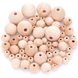 Holzkugeln, 10?25 mm Ø, 60 Stück