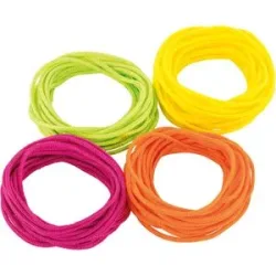 Paracord-Mix, neon, 2 mm Ø, 4x 3 m