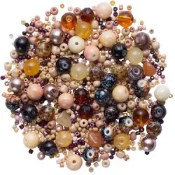 Glasperlenmix, braun, 2?9 mm, 45 g