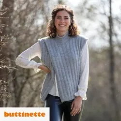 Strickanleitung ? Slipover in Wickeloptik aus Woll Butt Versailles