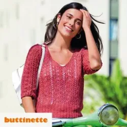 Strickanleitung ? V-Ausschnittpulli aus Woll Butt Primo Eloise