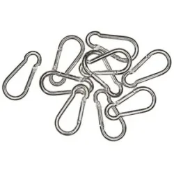Karabiner, 5 cm, 10 Stück