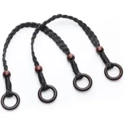 Taschengriffe geflochten, schwarz, 49 cm, 1 Paar