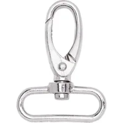 buttinette Karabinerhaken, silber, für 40 mm breite Bänder, Inhalt: 2 Stück