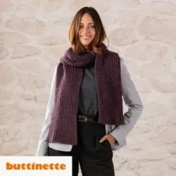 Strickanleitung ? Schal im Rippenmuster aus Woll Butt Primo Paillettes