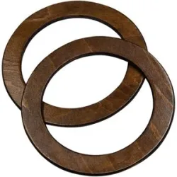 Taschengriffe aus Holz, 13,5 cm Ø, 1 Paar