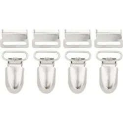 buttinette Hosenträger-Clips mit Versteller, Größe: 53 x 25 mm