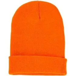 Strick-Mütze, neonorange