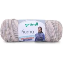 gründl Wolle Piuma Color, hellgrau-camel color
