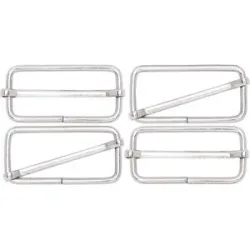 buttinette Leiterschnallen, silber, für 40 mm breite Bänder, 4 Stück