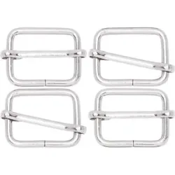 buttinette Leiterschnallen, silber, für 25 mm breite Bänder, 4 Stück