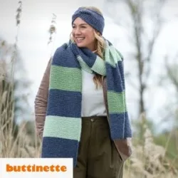 Strickanleitung ? Maxi-Schal & Stirnband aus Woll Butt Fabiola
