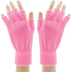 Strick-Handschuhe, rosa