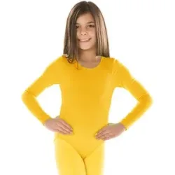 Kinder-Langarmbody, gelb