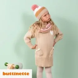 Strickanleitung ? Mädchenkleid aus Woll Butt Venia