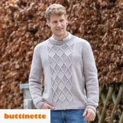 Strickanleitung ? Herrenpullover aus Woll Butt Primo Merino Cotton