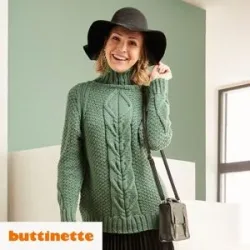 Strickanleitung ? Raglanpullover mit Mittelzopf Innsbruck
