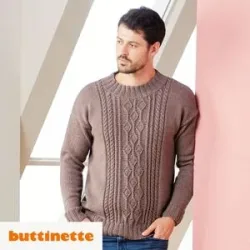 Strickanleitung ? Herrenpullover mit Aranmuster Innsbruck