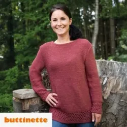 Strickanleitung ? Pullover mit Netzmusterblenden Versailles
