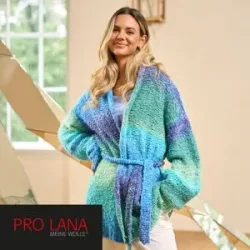 Strickanleitung ? Jacke mit Schalkragen aus Pro Lana Piuma Cotton