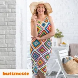 Häkelanleitung ? Boho-Kleid aus Woll Butt Pearl