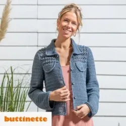 Häkelanleitung ? Damenjacke aus Woll Butt Blue Jeans No. 1