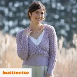 Strickanleitung ? Pullover in Wickeloptik aus Woll Butt Inessa