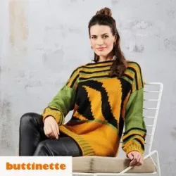Strickanleitung ? Oversized Pullover mit Animalprint aus Woll Butt Versailles