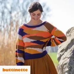 Strickanleitung ? Pullover in Camouflage-Optik aus Woll Butt Versailles