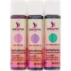 Seifenfarben-Set, rosé, flieder, mint