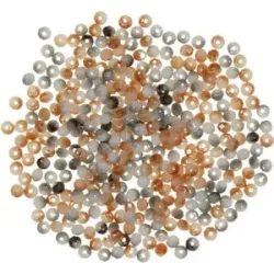 Facettierte Glasperlen, Naturtöne, 4 mm Ø, 25 g