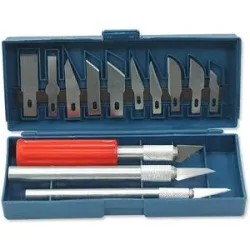 Präzisionsmesser-Set, 3 Messer mit 13 Klingen
