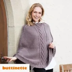 Strickanleitung ? Poncho mit Schmuckzopf aus Woll Butt Ida