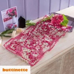 Häkelanleitung ? Floraler Tischläufer aus Woll Butt Diana