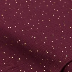 Musselin/Doppel-Gaze mit Glitzerdruck 