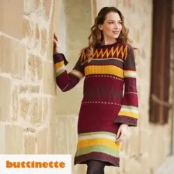 Strickanleitung ? Jacquardkleid aus Woll Butt Söckli