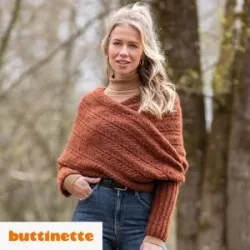 Strickanleitung ? Ärmelschal aus Woll Butt Primo Azura