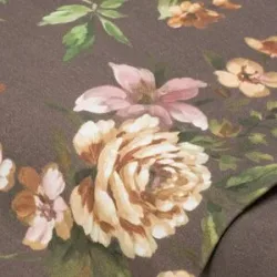 Dekostoff Aquarell-Blumen 