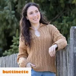 Strickanleitung ? Zopfmusterpullover aus Woll Butt Primo Madeleine
