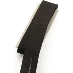 buttinette Baumwoll-Schrägband, schwarz, Breite: 3 cm, Länge: 5 m