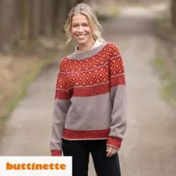 Strickanleitung ? Jacquard-Pullover aus Woll Butt Primo Madeleine