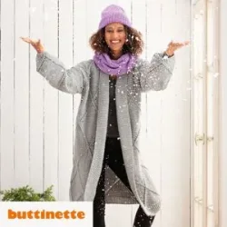Strickanleitung ? Maxi-Jacke aus Woll Butt Heidi