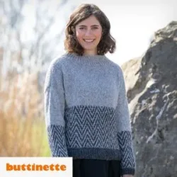 Strickanleitung ? Kuschelpullover aus Woll Butt Primo Azura