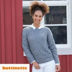 Strickanleitung ? Pullover mit Zopfmuster aus Woll Butt Kyla