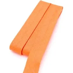 buttinette Baumwoll-Schrägband, hellorange, Breite: 2 cm, Länge: 5 m