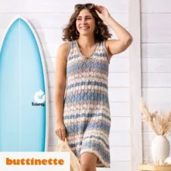 Strickanleitung ? Kleid im Ajourmuster aus Woll Butt Primo Sina