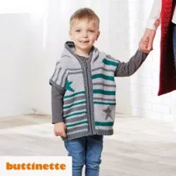 Strickanleitung ? Kapuzenweste aus Woll Butt Lisa