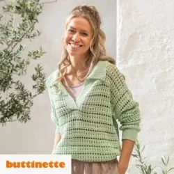 Häkelanleitung ? Polo-Pulli aus Woll Butt Ellie