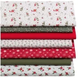 Patchwork- und Quiltpaket ?Lustige Rentiere?, weiß-color