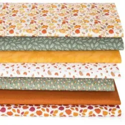 Patchwork- und Quiltpaket Digitaldruck ?Herbstzauber?, orange-color